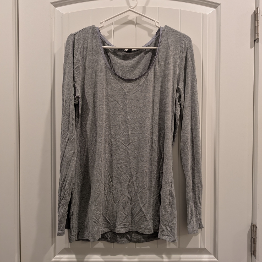 3 For $24 Gray Long Sleeve Women's Top
